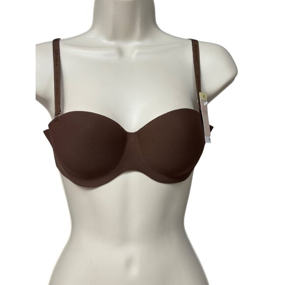 Affinitas Intimates Set of 2 Removable Straps Push-up bras, 34C, striped/brown - Picture 4 of 16
